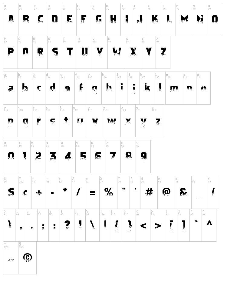 Apostate Cancer font map